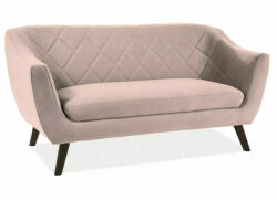 SIGNAL MEBLE Molly Elegance Kétszemélyes Bársony Kanapé Bézs Steppelt