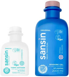 Sansin Spring Blossom universal mosógél (2 liter) + Caribbean fabric softener öblítő (1 liter)