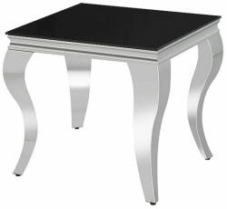 Signal Prince B Elegáns Üveg Dohányzóasztal Króm Fekete