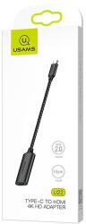 USAMS SJ282HD01 HDMI adapter Type-C kimenettel fekete (SJ282HD01) (SJ282HD01)