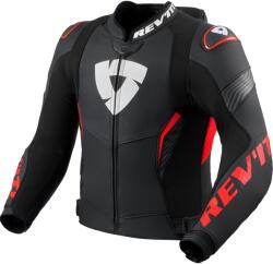 Revit Argon 3 PRO motoros bőrkabát fekete-fluo piros