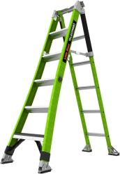 Little Giant Ladder Двураменна стълба от фибростъкло 5+4 стъпала Little Giant TELECOMBO с GROUND CUE, V-bar и двупозиционни пети (13946)