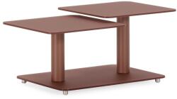 Marckeric Terrakotta színű üveg dohányzóasztal 54x115 cm Elvi - Marckeric