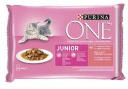 ONE JUNIOR Lazaccal és Sárgarépával nedves macskaeledel 4x85g - dogclub