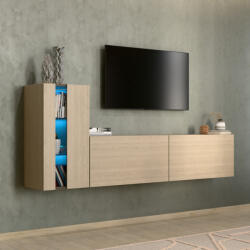 Intenso Concept-11 nappali faliszekrény sor - 200 cm (világos tölgy) - miniwebshop