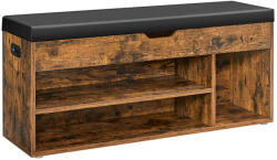 VASAGLE cipős pad párnázott ülőkével rusztikus barna (EUZ-LHS130KD03)