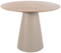  Kerek étkezőasztal ANGEL 100x100 cm, tölgy/kasmír dekoráció