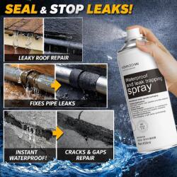 LeakRepairSpray Спрей за хидроизолация и ремонт на течове, водоустойчив уплътнител - LeakRepairSpray