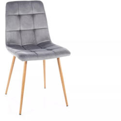 SIGNAL MEBLE Mila D Bársony Étkezőszék Szürke Tölgy Fém Lábakkal