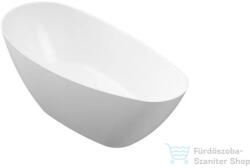 AREZZO design PALMYRA öntöttmárvány szabadonálló kád, matt fehér AR-PALMYRA150WM (AR-PALMYRA150WM)