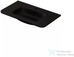 AREZZO design SIERRA 80x46 cm-es, beépíthető mosdó, matt fekete AR-141580B (AR-141580B)