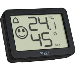 Angelo Digitális TFA digitális hőmérséklet és páratartalom-mérő -fekete (A-921002)
