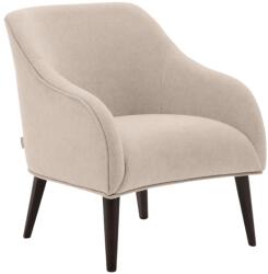 Kave Home Bézs színű kárpitozott fotel Kave Home Bobly sötét alappal (LF-S33011AU12)