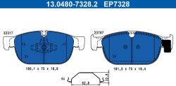 ATE set placute frana, frana disc ATE New Original 13.0480-7328.2 (13.0480-7328.2)