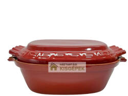 Perfect Home 17901 Terracotta Agyag Római Tál 6 Literes Kívül-belül Mázas Piros