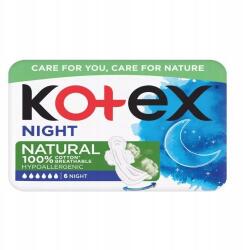 Kotex Natural Night egészségügyi betét 100% pamut 6 db (5029053575360)