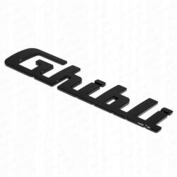 ABC Autós matrica Ghibli Maserati Embléma Felirat Betűk Fekete Fényes