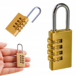 Decortrend Arany Sárgaréz Lakat Edzőtermi Kód 4 Számjegyek Tömör ellenálló bőrönd 20mm (033329)