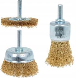 GEKO Drótkefe készlet fúrógéphez 3 db-os Geko G00639 (G00639)