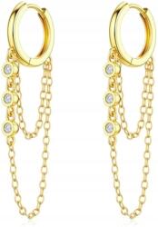  Bojtos Láncos Karika Fülbevaló Nőknek 14K Arannyal Bevonva, Finom Cz Köves, Kicsi Huggie (dhfbgfhvcbc)