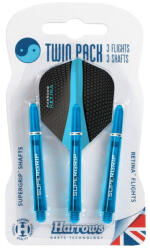 Harrows Darts szár+toll hosszú Harrows Twin Pack, Aqua 47mm