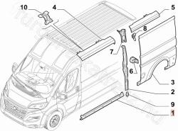 FIAT eredeti Tolóajtó küszöb CITROËN JUMPER III (06-) (1342236080)