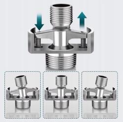  18 mm-es Karmos Kádkeverő Zuhany Adapter - Állítható Szögű Keverőszelep Csatlakozó (Adapter do akcesoriów prysznicowych)