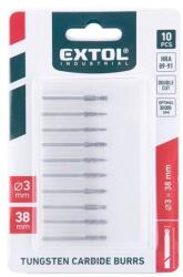Extol mini keményfém turbómaró (rotormaró) klt. 10 db, átmérő 3mm /szár 3mm, keresztfogazás (8703800) - szerszamshop24