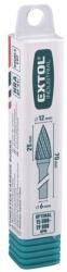 Extol keményfém turbómaró (rotormaró), íves, hegyes orrú, átmérő 12×25mm/szár 6mm, keresztfogazás (8703765)