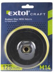 Extol gumitányér sarokcsiszolóhoz; 125mm, tépőzáras, max. ford. : 12.500 1/min (108525)