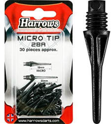 Harrows Varf darts Harrows soft 2BA, Micro 30 buc, negru 18mm (EA337M)