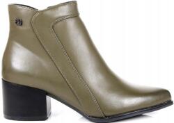 Sergio Leone Női Cowboy Csizma Kényelmes Sarok Oliva Zöld (633 OLIWKA)