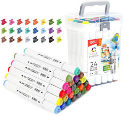 Deli 14- Sketch marker Deli kétvégű 24 darabos - 70803-24