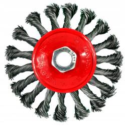 GEKO Oldalsó drótkefe Geko 125 mm M14 csavart huzal (G00607)