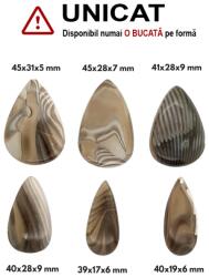  Cabochon Flint stone Mineral Natural Oval - 29-46 x 18-35 x 4-6 mm - 1 Buc