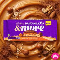 Cadbury Dairy Milk & More Karamellás-Mogyorós Ropogós Tejcsokoládé 200 g