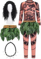  Maui férfi jelmez Mrsclaus parókával és kiegészítőkkel, Halloween jelmez (KOSTIUM MAUI PRZEBRANIE NA HALLOWEEN M)