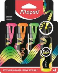 Maped Szövegkiemelő készlet, 1-5 mm, MAPED „Fluo Peps Flex, 4 különböző szín (IMA740300)