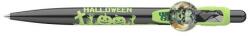 ICO Golyóstoll, 0, 8 mm, nyomógombos, sárgászöld mintás tolltest, ICO „Halloween, kék (TICHWFSZ)