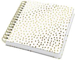 Sigel Spirálfüzet, 234×215 mm, sima, 120 lap, keményfedeles, SIGEL „Jolie Golden Rain (SIJQ100)