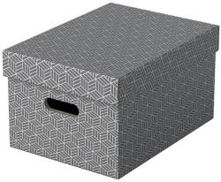 ESSELTE Tárolódoboz, M méret, ESSELTE „Home, szürke (E628283)