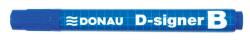 DONAU Táblamarker, 2-4 mm, kúpos, DONAU „D-signer B, kék (D7372K)