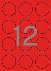 APLI Etikett, 60 mm kör, színes, APLI, neon piros, 240 etikett/csomag (LCA2868) - becsiirodaker