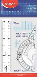 Maped Vonalzókészlet, kicsi, műanyag, 4 darabos, MAPED „Start (IMA242815)