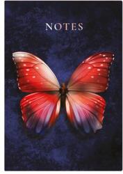 TopTimer Jegyzetfüzet, A5, vonalas, 96 lap, TOPTIMER „Notes, piros pillangó (NKN16702)