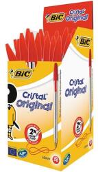 BIC Golyóstoll, 0, 32 mm, kupakos, BIC „Cristal Original, piros (BC8373619)