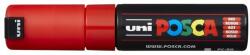 uni Dekormarker, 8 mm, vágott, UNI „Posca PC-8K, piros (TUPC8KP)