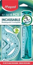Maped Vonalzókészlet, kicsi, műanyag, hajlítható, 4 darabos, MAPED „Flex (IMA244069)