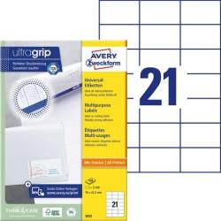 Avery-Zweckform Etikett, univerzális, 70×42, 3 mm, AVERY ZWECKFORM, 2100 etikett/csomag (AY3652)