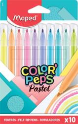 Maped Filctoll készlet, 2, 8 mm, kimosható, MAPED „Color`Peps Pastel, 10 különböző pasztell szín (IMA845469)